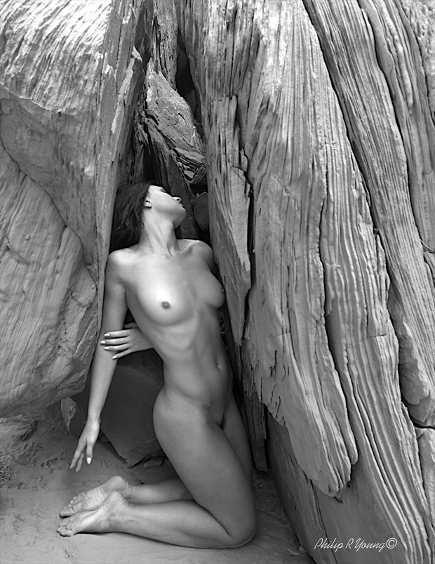 Cave Figure. Artistic Nude Photo by Photographer Philip Young