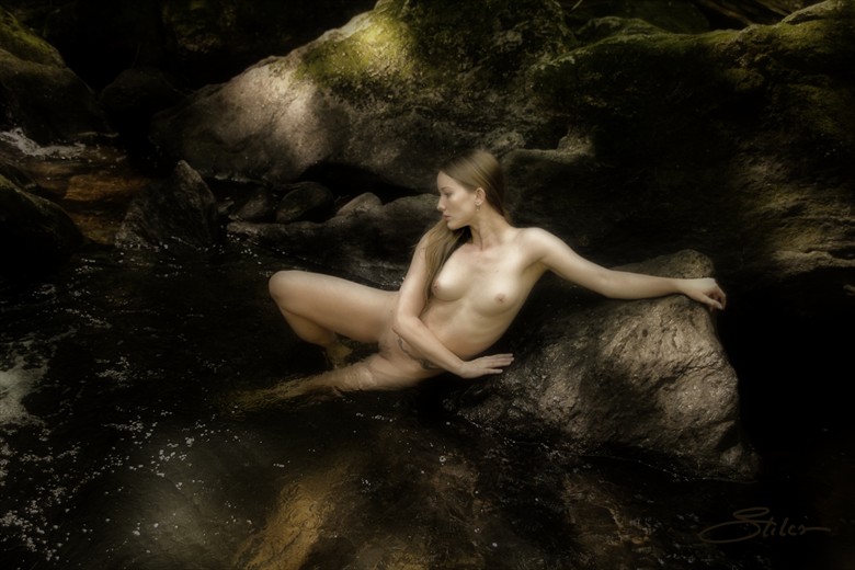 Celestial Creature of the Green Lagoon Artistic Nude Photo by Artist Kevin Stiles