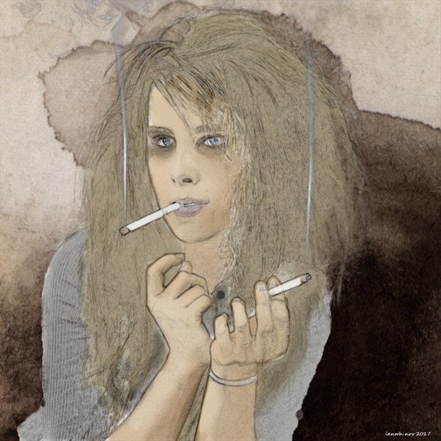 Chain smoking is so bad Digital Artwork by Artist ianwh