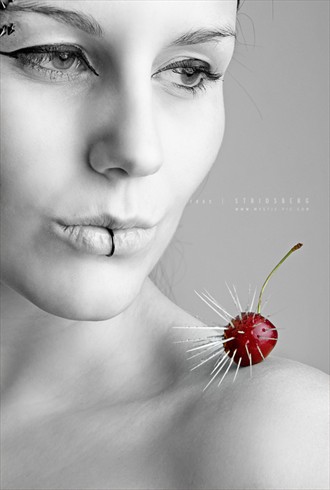 Cherry thorns Surreal Artwork by Model Moijra
