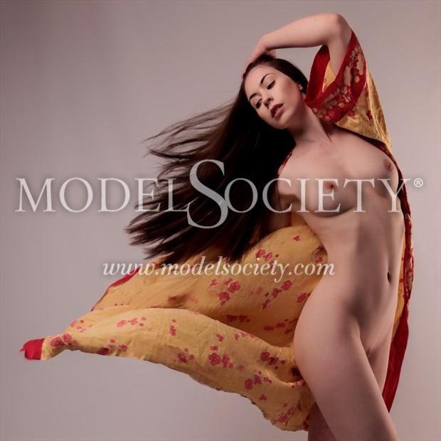 Chinese silk Artistic Nude Photo by Photographer Micky Thompson