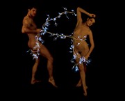 Christmas Lights Artistic Nude Photo by Model Joe Mackey