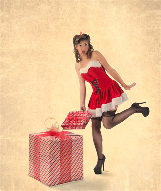 Christmas Surprise Pinup Photo by Photographer johncasperphotography