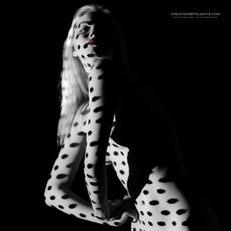Classy Clara Implied Nude Artwork by Artist Creating With Lights