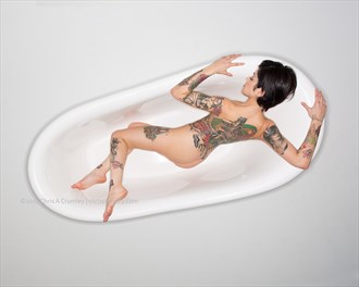 Clawfoot Bathtub Tattoos Artistic Nude Photo by Photographer anguschristopher