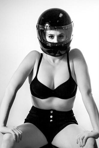 Conceptual Portrait with Black Helmet Glamour Photo by Photographer hernantakespictures
