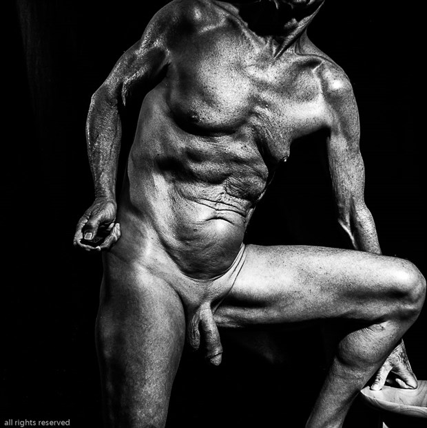 Contrast Male Torso Artistic Nude Photo by Model John Collins El Paso TX