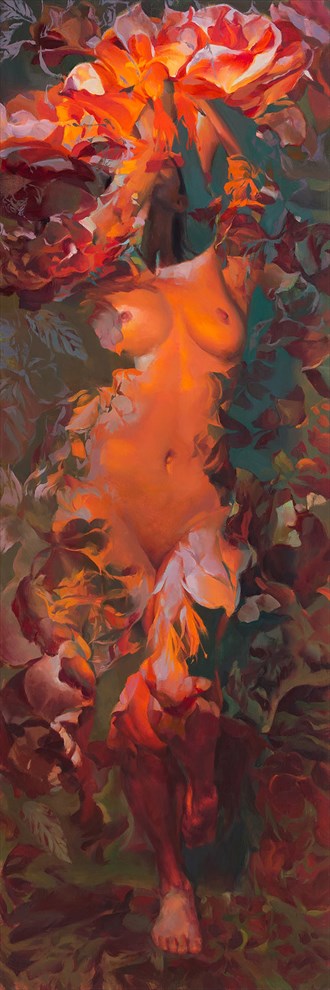 Crimson Glory Artistic Nude Artwork by Artist Main Loop