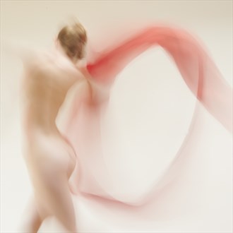 Dancer with Red Cloth Artistic Nude Photo by Photographer PWPimages