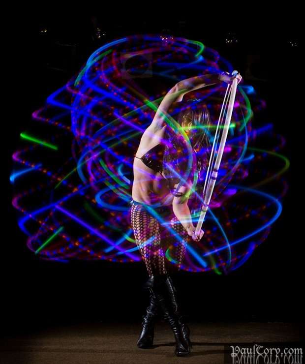 Dancing in lights. Alternative Model Photo by Model Moonkitty