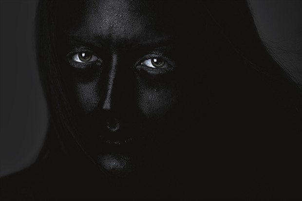 Dark Face Close Up Photo by Artist Farbod Green