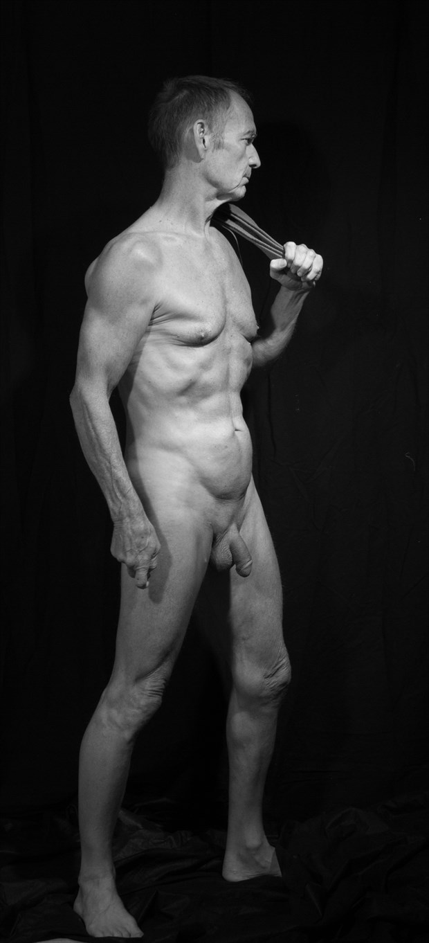 David Study Side Artistic Nude Photo by Model John Collins El Paso TX