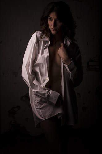 Dawn, white shirt Artistic Nude Photo by Photographer CJ Photo