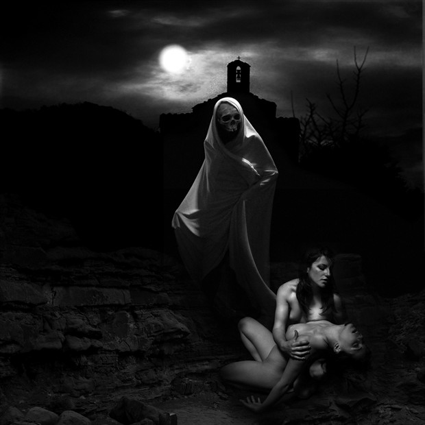 Death and the young maiden Chiaroscuro Photo by Artist jean jacques andre