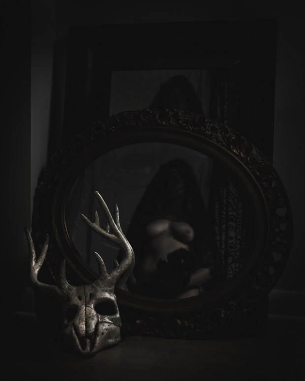 Deer Skull and Mourning   July 2018   by David Scoven   Copyright 2018 Artistic Nude Photo by Photographer DavidScoven