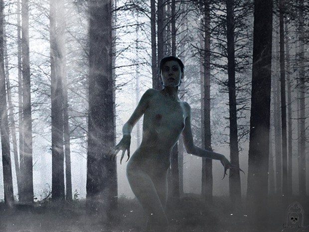 Der Geist des dunklen Waldes  Artistic Nude Artwork by Model Glemt Grav