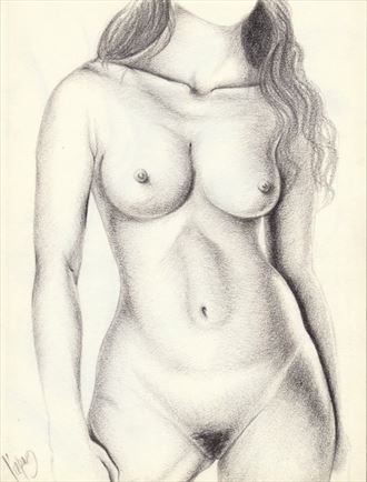 Desnudo de pie frontal Artistic Nude Artwork by Artist Luis Carlos