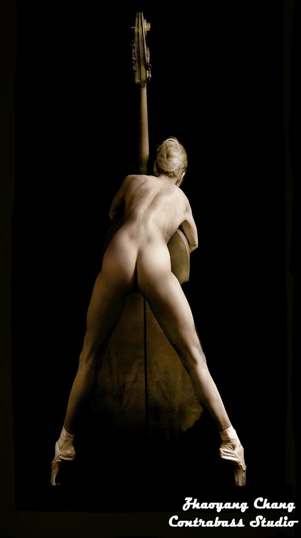 Double Bass Love: Reaching For the Deepest Notes and Tones Artistic Nude Photo by Model freespirit