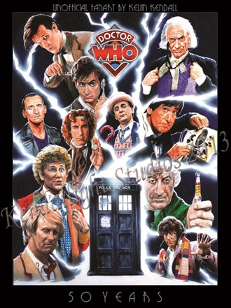 Dr. Who 50th Anniversary Painting or Drawing Artwork by Artist Kendallight Studios