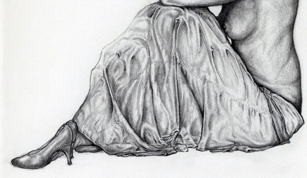 Draped Cloth Nude Artistic Nude Artwork by Artist THBlanchard