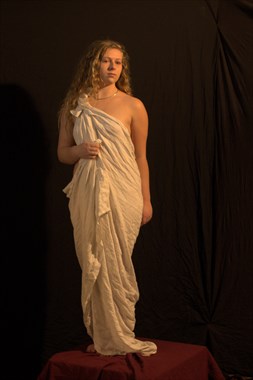 Draped Model in Classical Pose Artistic Nude Photo by Photographer Fred Scholpp Photo