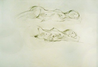 Drawing Artistic Nude Artwork by Artist Nicola