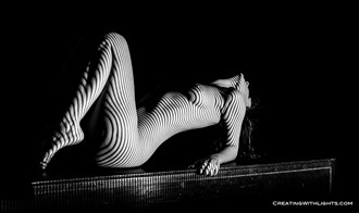 Elena Artistic Nude Artwork by Artist Creating With Lights
