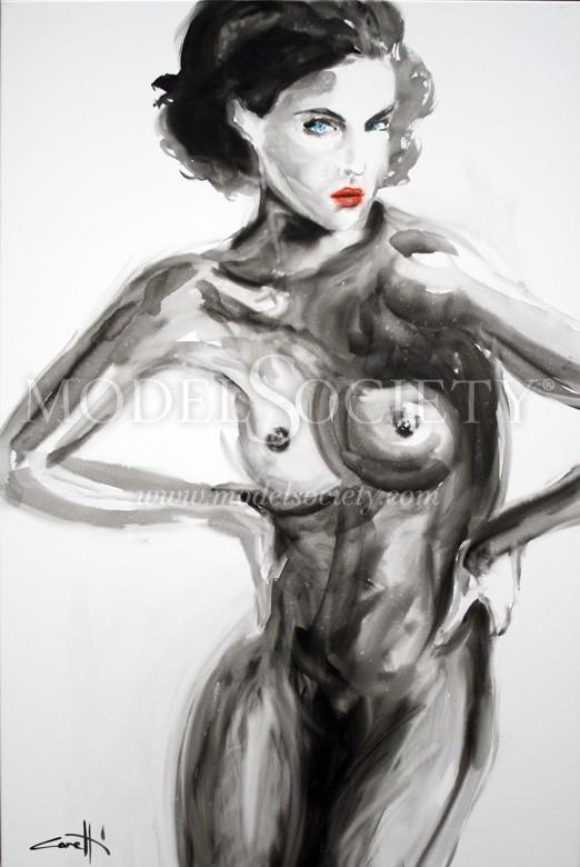 Elisabeth Artistic Nude Artwork by Artist Michel Canetti