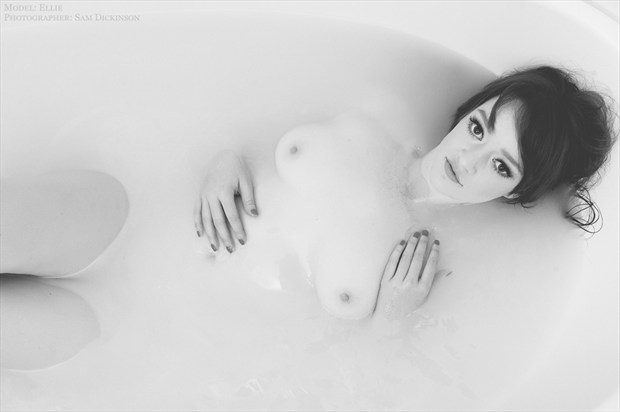 Ellie Milk Bath Artistic Nude Photo by Photographer Sam Dickinson