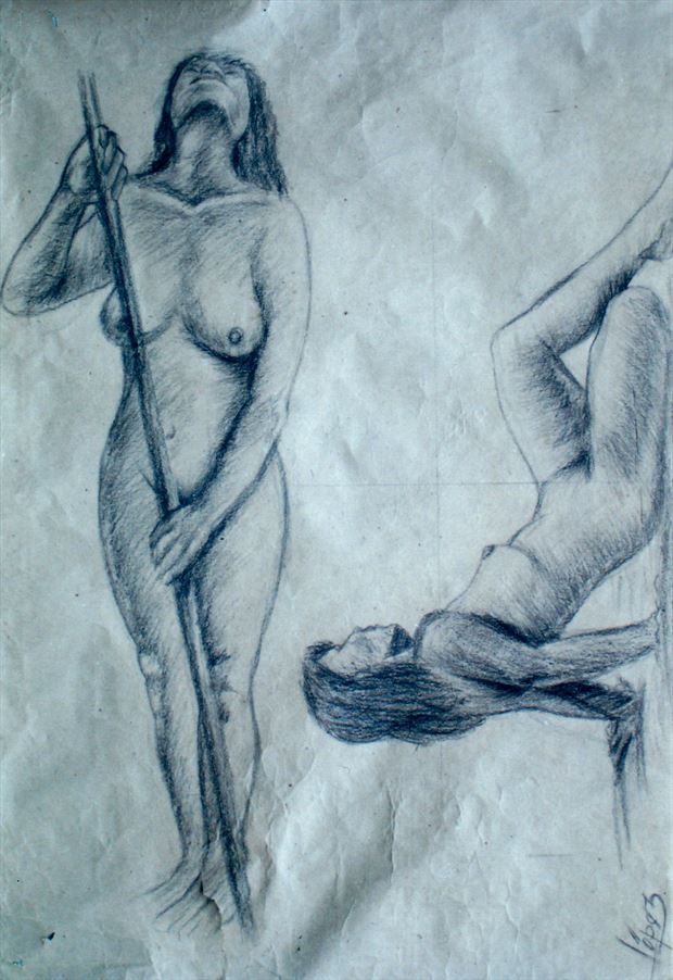 Estudio de figuras Artistic Nude Artwork by Artist Luis Carlos