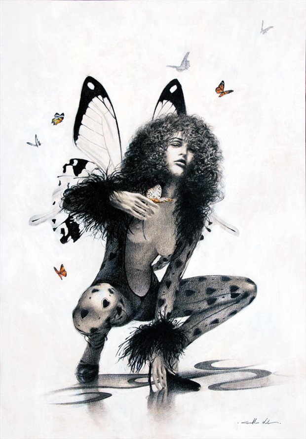FLY BUTTERFLY, FLY %E2%80%A6 Lingerie Artwork by Artist Girotto Walter