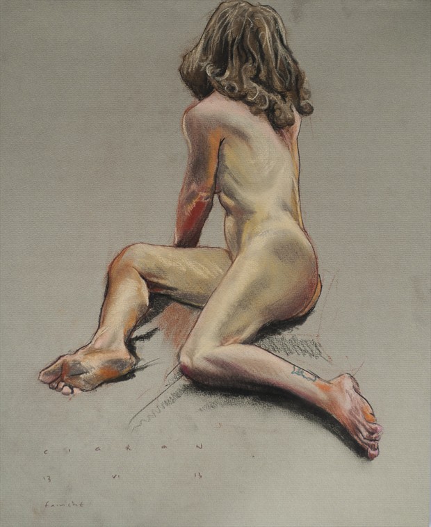 Fainche turning Artistic Nude Artwork by Artist Ciaran Taylor
