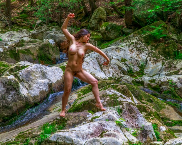 Falling Waters Dance Nude No. 4 Artistic Nude Photo by Photographer Aspiring Imagery