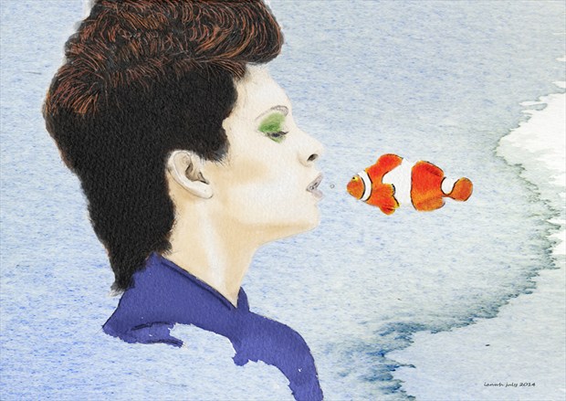 Fawnya and clown fish 1 Digital Artwork by Artist ianwh