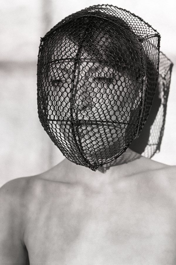 Fencing Mask Surreal Photo by Model LolaGrace