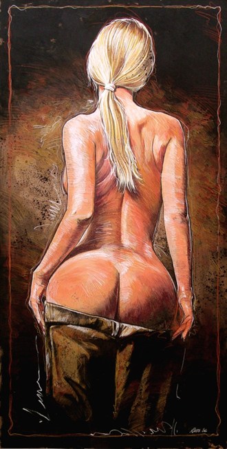 Figure Study Artistic Nude Artwork by Artist Kramstaar