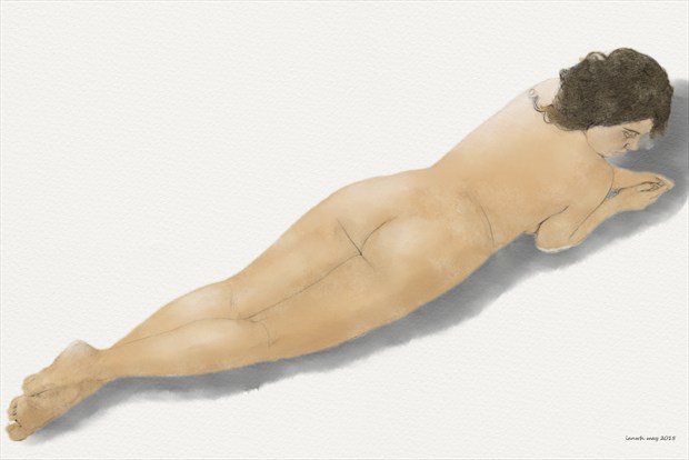 Figure study Artistic Nude Artwork by Artist ianwh