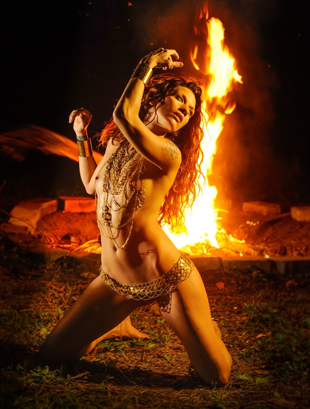 Fire Artistic Nude Photo by Photographer RMcCawley