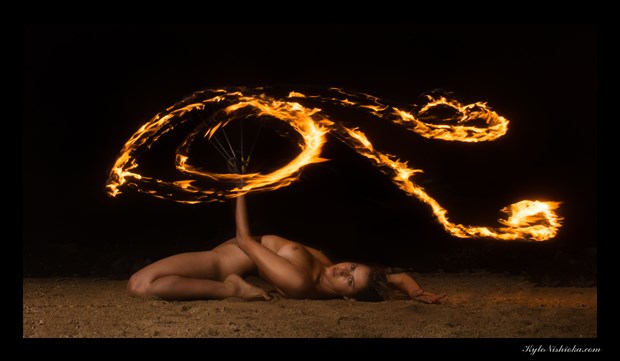 Fire from Within Artistic Nude Photo by Model Reece de la Tierra