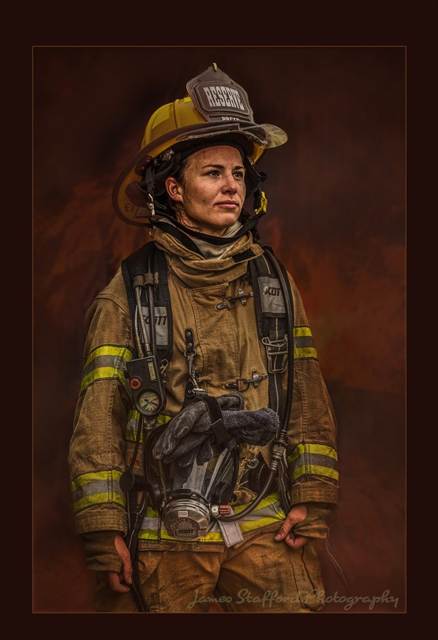 Firefighter Candid Photo by Photographer JamesStaffordPhotography