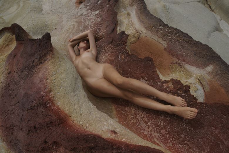 Flowing with the rock Artistic Nude Photo by Model Mod%C3%A8le Christelle