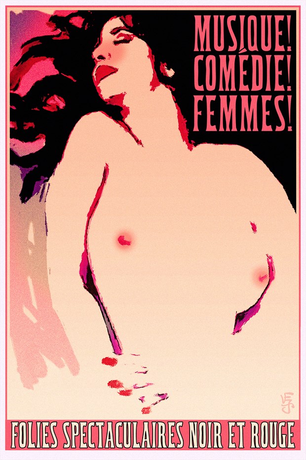 Folies Spectaculaires Artistic Nude Artwork by Artist Van Evan Fuller