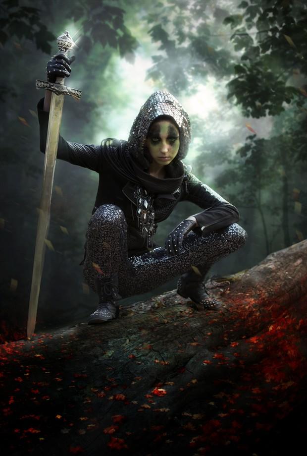 Forest Warrior Fantasy Artwork by Photographer gracefullywicked