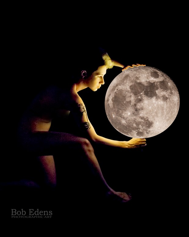 Fox holding the moon Fantasy Photo by Photographer bobedens