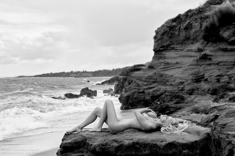 Gabriella on the rocks Artistic Nude Photo by Photographer Sam Dickinson