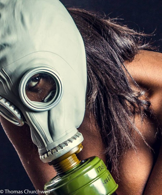 Gas mask troubles  Close Up Photo by Model Nyasia Sylvester