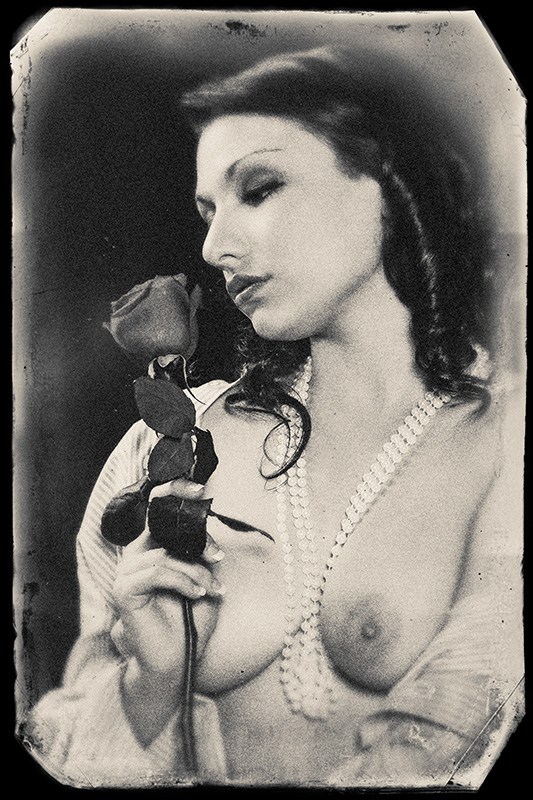 Gina with rose Artistic Nude Photo by Photographer stephen ehre