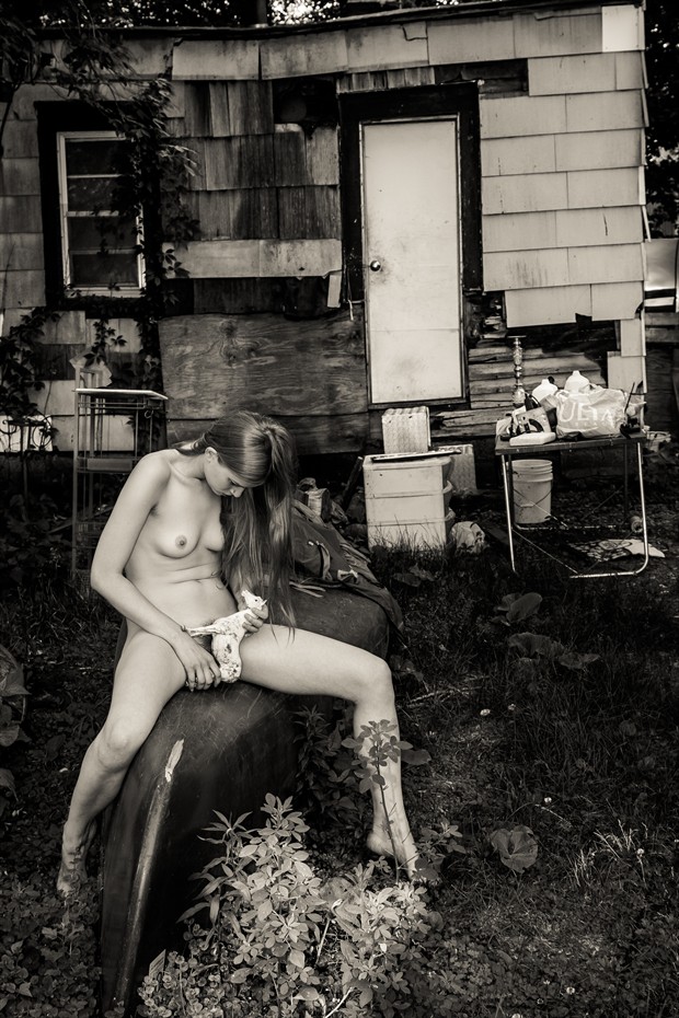 Girl with Toy Horse Artistic Nude Photo by Photographer Risen Phoenix