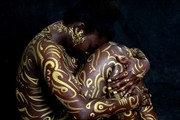 Gold Sensual Artwork by Artist Bodypaint D%C3%BCsterwald