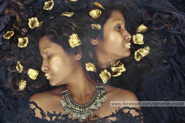 Golden Beauty Digital Artwork by Model Rani Fernandez